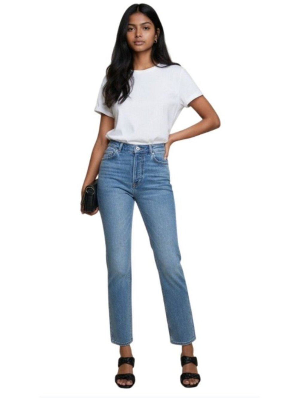 Boyish Dempsey High Waisted Straight Leg Jeans in Claire's Knee - 27